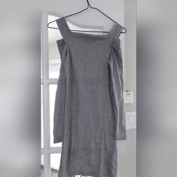 Gray Off-Shoulder Dress - Picture 1 of 1